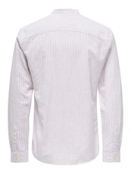 ONLY & SONS Langarmhemd Leichtes Leinen Hemd Langarm Slim Fit (7562) Lila