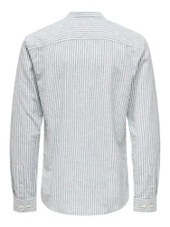 ONLY & SONS Langarmhemd Leichtes Leinen Hemd Langarm Slim Fit (7562) Grün