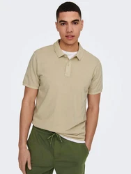 ONLY & SONS Poloshirt Kurzarm Slim Fit 7489 Grau (7489)