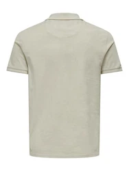 ONLY & SONS Poloshirt Kurzarm Slim Fit 7489 Grau (7489)
