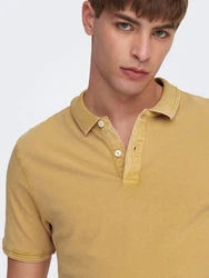 ONLY & SONS Poloshirt Kurzarm Slim Fit 7489 Gelb (7489)