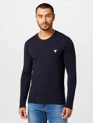 Guess Langarmshirt T-Shirt Dunkelblau/Blau/Grün