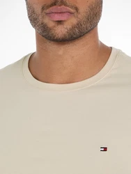 Tommy Hilfiger T-Shirt STRETCH SLIM FIT TEE mit Rundhalsausschnitt Khaki/Beige