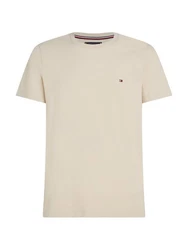 Tommy Hilfiger T-Shirt STRETCH SLIM FIT TEE mit Rundhalsausschnitt Khaki/Beige
