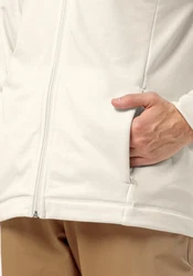 Jack Wolfskin Fleecejacke WALDSEE HOODED JKT Beige/Creme/Weiß