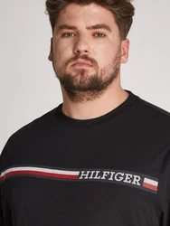Tommy Hilfiger T-Shirt BT-CHEST STRIPE TEE-B Groe Gren mit Logostickerei Braun/Schwarz/Hellblau/Mischfarben/Lila/Rot