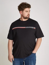 Tommy Hilfiger T-Shirt BT-CHEST STRIPE TEE-B Groe Gren mit Logostickerei Braun/Schwarz/Hellblau/Mischfarben/Lila/Rot