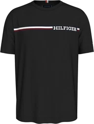 Tommy Hilfiger T-Shirt BT-CHEST STRIPE TEE-B Groe Gren mit Logostickerei Braun/Schwarz/Hellblau/Mischfarben/Lila/Rot
