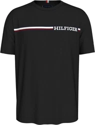 Tommy Hilfiger T-Shirt BT-CHEST STRIPE TEE-B Groe Gren mit Logostickerei Braun/Schwarz/Hellblau/Mischfarben/Lila/Rot
