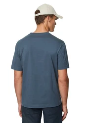 Marc O'Polo T-Shirt Markenstickerei Dunkelblau/Blau/Grau