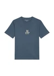 Marc O'Polo T-Shirt Markenstickerei Dunkelblau/Blau/Grau