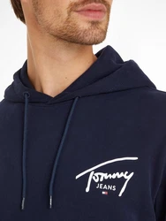 Tommy Jeans Kapuzensweatshirt TJM REG ENTRY GRAPHIC HOODIE Dunkelblau/Schwarz/Hellblau