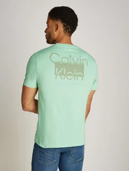 Calvin Klein T-Shirt ENLARGED BACK LOGO T-SHIRT mit Logodruck Türkis/Hellgrün/Grün