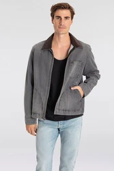 Levi's Jacke FULL ZIP MECHANICS TRKR Hellgrau/Dunkelbraun/Braun/Creme/Grau