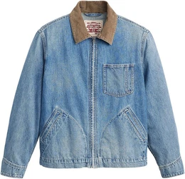 Levi's Jeansjacke FULL ZIP MECHANICS TRKR mit Zipper und Kragen mit Cordbesatz