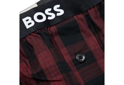 BOSS Pyjamahose Easy Pants Cuff EW mit Eingriff und Seitentaschen Lila/Rot/Dunkelrot