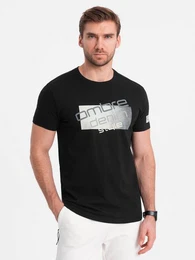 Print-Shirt Herren-T-Shirt aus Baumwolle mit Logo