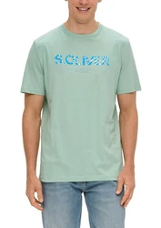 s.Oliver T-Shirt Kurzarmshirt Grün/Hellgrün