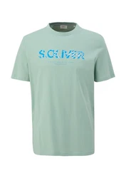 s.Oliver T-Shirt Kurzarmshirt Grün/Hellgrün
