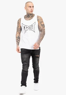 TAPOUT T-Shirt TIPTON SINGLET Orange/Weiß/Schwarz/Grün