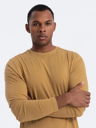 OMBRE Longsleeve Herren Basic Khaki/Braun/Beige