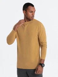 OMBRE Longsleeve Herren Basic Khaki/Braun/Beige