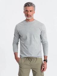 OMBRE Longsleeve Herren Basic Grau/Khaki/Hellgrau