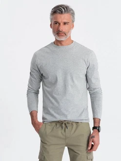OMBRE Longsleeve Herren Basic Grau/Khaki/Hellgrau OMBRE Longsleeve Herren Basic Grau/Khaki/Hellgrau