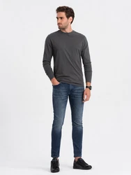 OMBRE Longsleeve Herren Basic Dunkelgrau/Grau/Hellgrau