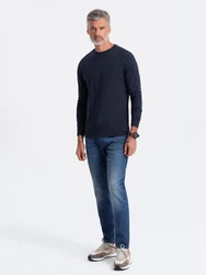 OMBRE Longsleeve Herren Basic Dunkelblau