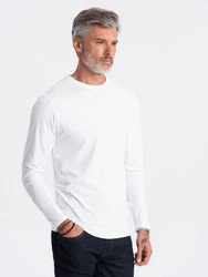 OMBRE Longsleeve Herren Basic Weiß/Creme