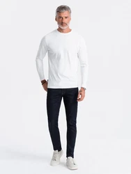 OMBRE Longsleeve Herren Basic Weiß/Creme