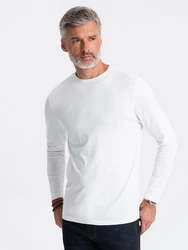 OMBRE Longsleeve Herren Basic Weiß/Creme