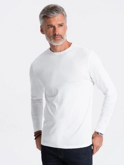 OMBRE Longsleeve Herren Basic Weiß/Creme OMBRE Longsleeve Herren Basic Weiß/Creme