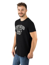 DENIMFY T-Shirt Herren Printshirt DFNuri Regular Fit Dunkelblau/Schwarz