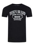 DENIMFY T-Shirt Herren Printshirt DFNuri Regular Fit Dunkelblau/Schwarz