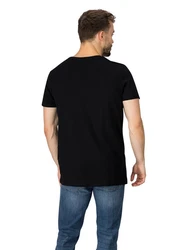DENIMFY T-Shirt Herren Printshirt DFNuri Regular Fit Dunkelblau/Lila/Creme