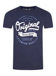 DENIMFY T-Shirt Herren Printshirt DFNuri Regular Fit Dunkelblau