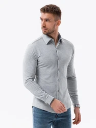 OMBRE Langarmhemd Grau/Hellblau/Hellgrau