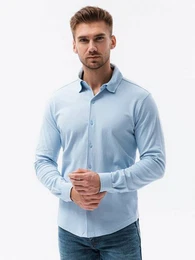 Langarmhemd Langarm-Strickhemd fr Mnner