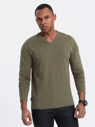 Longsleeve Longsleeve fr Herren mit V-Ausschnitt.