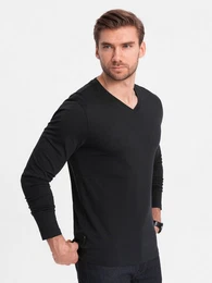 Longsleeve Longsleeve fr Herren mit V-Ausschnitt.