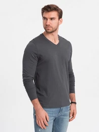 Longsleeve Longsleeve fr Herren mit V-Ausschnitt.