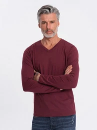 Longsleeve Longsleeve fr Herren mit V-Ausschnitt.