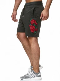 Sweatshorts Red Bridge Herren Shorts Kurze Hose Sport-Shorts fransiges Beinende
