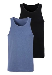 Tanktop (Packung, 2-tlg) in schner Melange-Optik