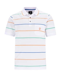 Poloshirt gestreiftes Poloshirt in Strukturmix