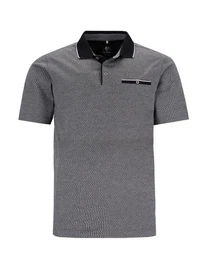 Poloshirt Poloshirt in lngs verlaufenden Jacquard