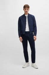 BOSS Stoffhose P-Kaiton Dunkelblau/Blau
