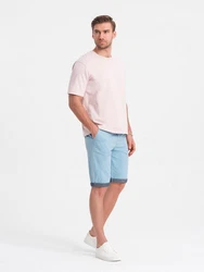 OMBRE Chinoshorts Herren Hellblau/Blau